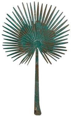 Leen Bakker Wanddecoratie Palmblad groen 82x46 cm