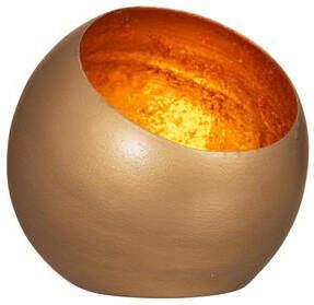 Leen Bakker Waxinelichthouder Brussel Goud 9x9x8 cm