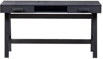 Leen Bakker WOOOD bureau Benson mat zwart 75x140x62 cm