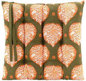 Leen Bakker Zitkussen Lynn groen terra 38x38x6 cm