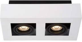 Lucide XIRAX Plafondspot LED Dim to warm GU10 2x5W 3000K 2200K Wit