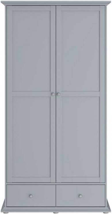 Parisot Kledingkast Margaux grijs 202x104x53 cm Leen Bakker