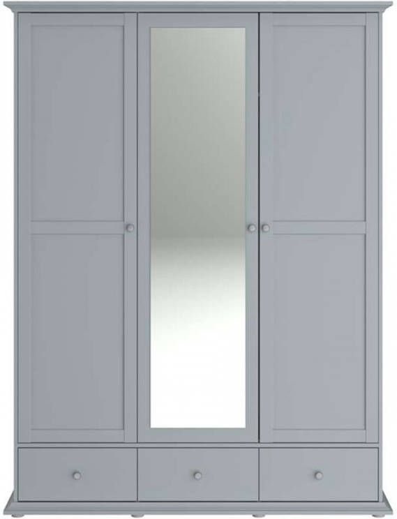 Parisot Kledingkast Margaux grijs 202x152x53 cm Leen Bakker