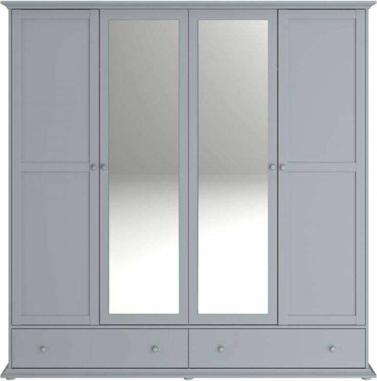 Parisot Kledingkast Margaux grijs 202x199 5x53 cm Leen Bakker