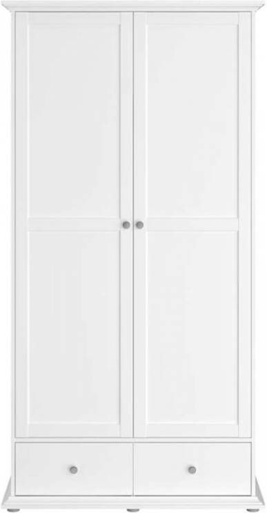 Parisot Kledingkast Margaux wit 202x104x53 cm Leen Bakker