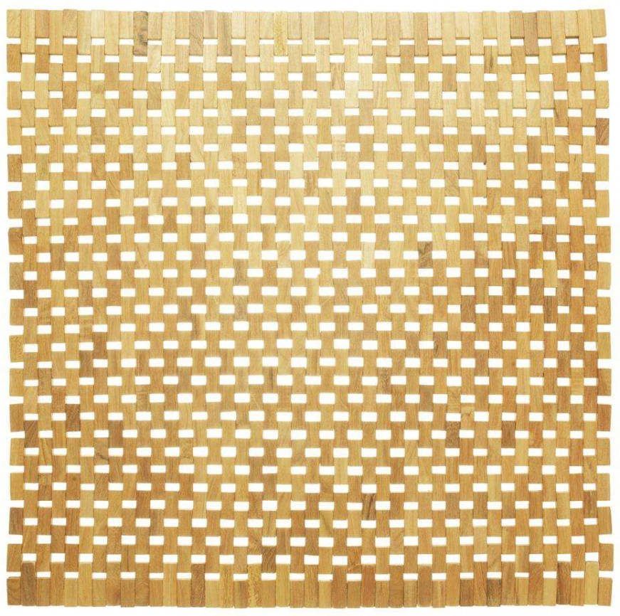 Sealskin badmat Woodblock bruin 60x60 cm Leen Bakker
