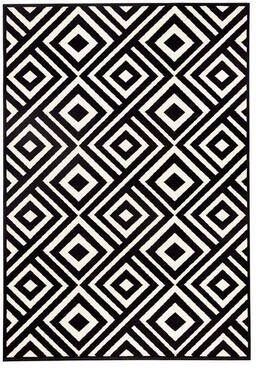 Sealskin Zala Living vloerkleed Art zwart crème 200x290 cm Leen Bakker