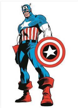 SenS-Line Art for the Home muursticker Marvel Comics Captain America 151x77 cm Leen Bakker