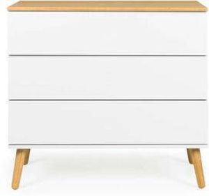 Tenzo ladekast Dot 3 lades wit eiken 79x90x43 cm Leen Bakker