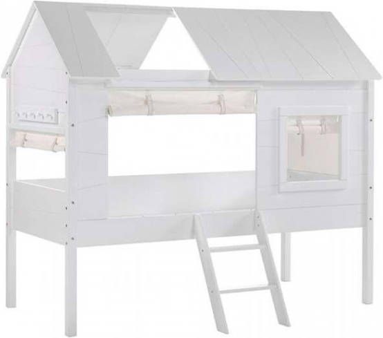 Vipack boomhut halfhoogslaper Charlotte wit 209 3x136 7x185 2 cm Leen Bakker