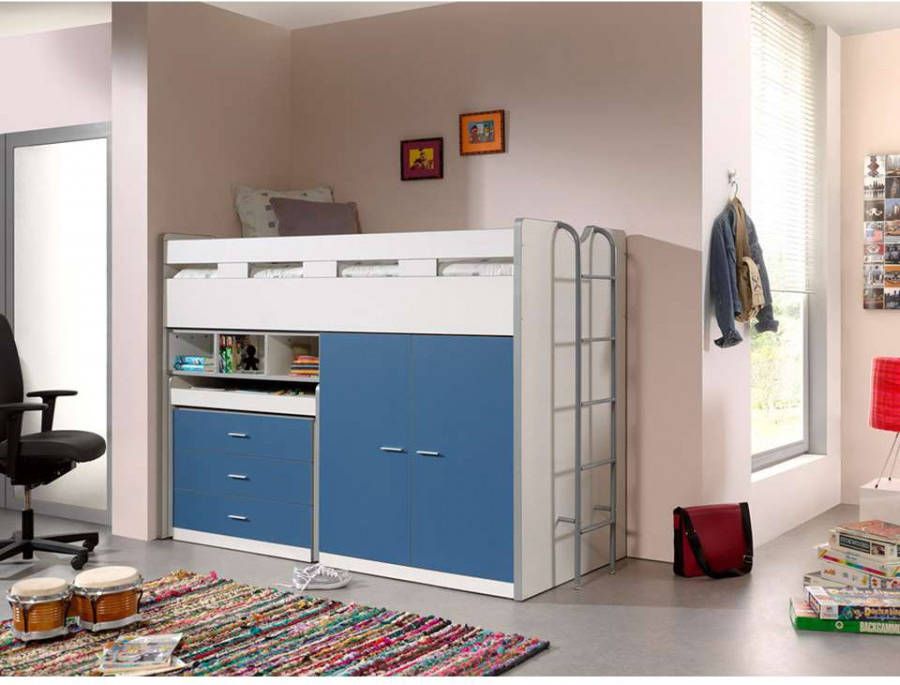 Vipack Ledikant met bergruimte in verschillende kleurencombinaties hoog ligoppervlak 90x 200 cm