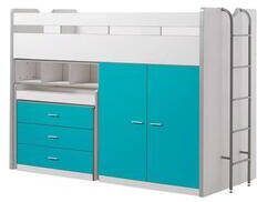 Vipack Ledikant met bergruimte in verschillende kleurencombinaties hoog ligoppervlak 90x 200 cm