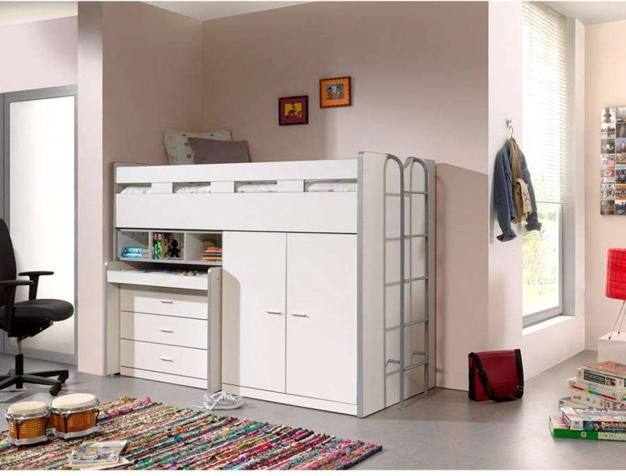 Vipack halfhoogslaper Bonny wit 227x150x94 6 cm Leen Bakker