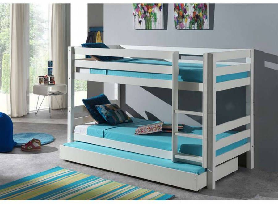 Vipack stapelbed Pino met onderbed wit 140x103x208 cm Leen Bakker - Foto 2