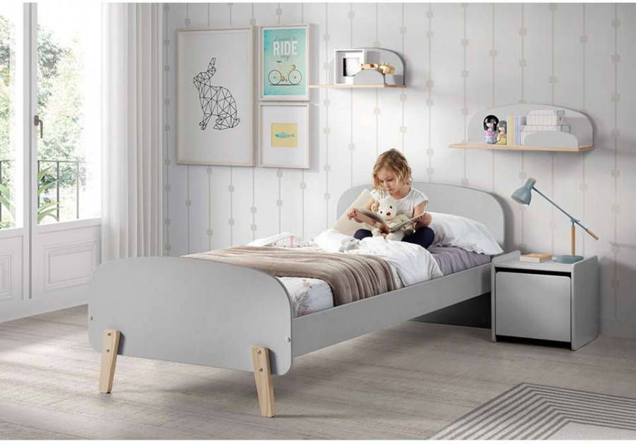 Vipack Kinderrek Kiddy plank massief dennenhout om op te hangen Wandplank MDF componenten gelakt keuze 45 cm of 65 cm breed - Foto 3