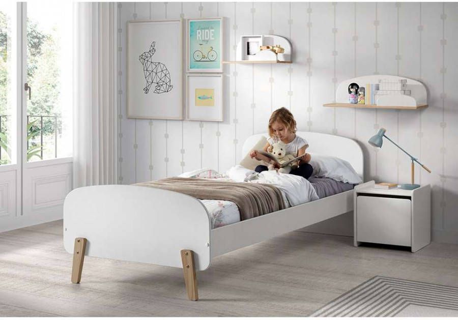 Vipack Kinderrek Kiddy plank massief dennenhout om op te hangen Wandplank MDF componenten gelakt keuze 45 cm of 65 cm breed - Foto 3