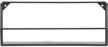 Woood wandplank Zeta L zwart 16x40x16 cm Leen Bakker