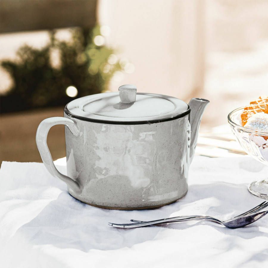 Loberon Theepot Biarré grijs