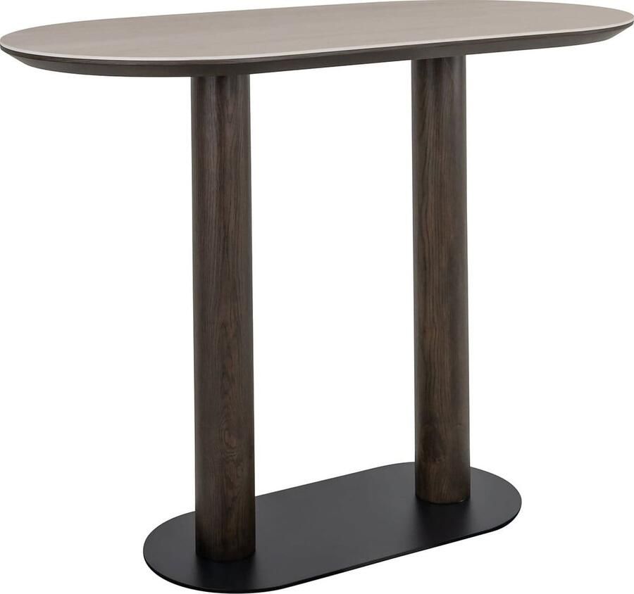 Richmond Interiors Richmond Ovale Bartafel Ritz Travertin en eiken 140 x 75cm Bruin Ovaal