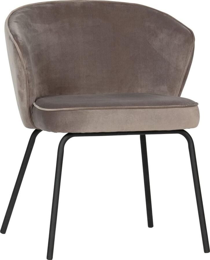 BePureHome | Admit Eetkamerstoel Fluweel Khaki | Zitmeubels eetkamer | Eetkamerstoel