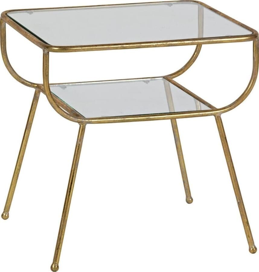 BePureHome | Amazing Bijzettafel Metaal glas Antique Brass | Woonkamertafels | Bijzettafel - Foto 2
