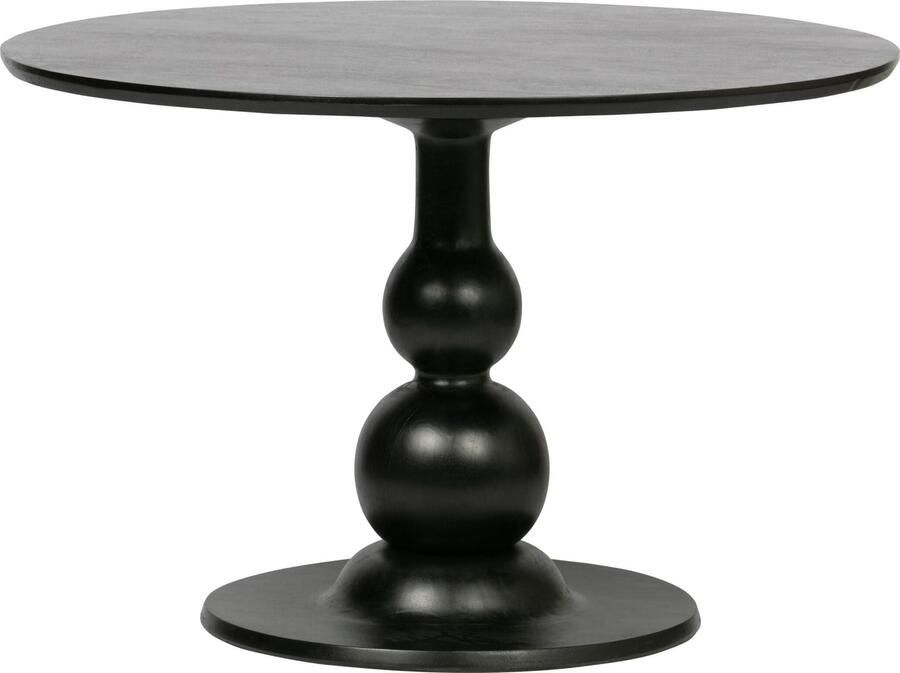 BePureHome | Blanco Eettafel -Ø120cm Mango Diep Zwart | Eettafels | Eettafel