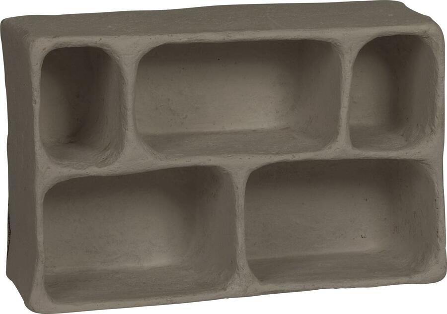 BePureHome | Clay Wandkastje Papier Mache Grijs | Woonaccessoires | Wanddecoratie - Foto 3