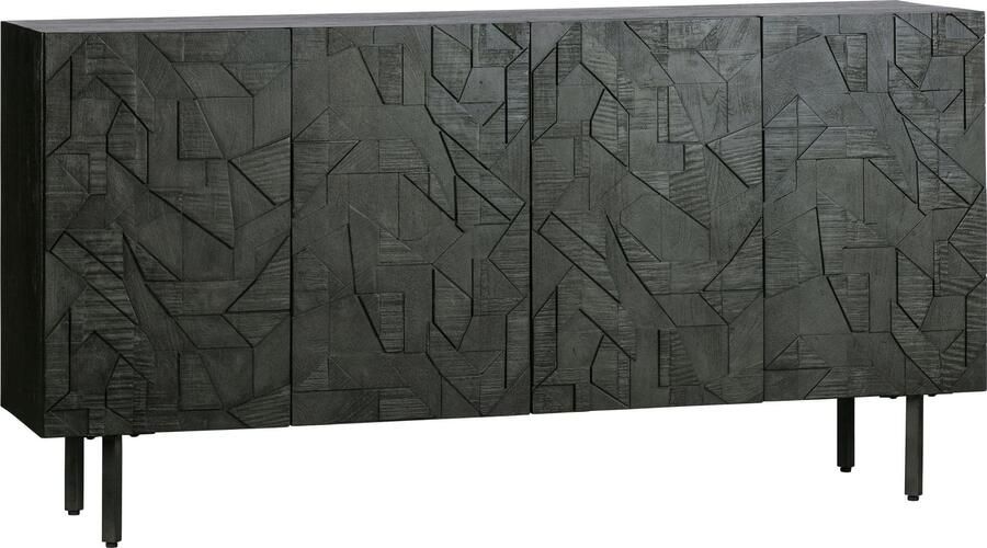 BePureHome | Counter Dressoir Hout Zwart | Woonkamer meubels | Dressoir - Foto 4