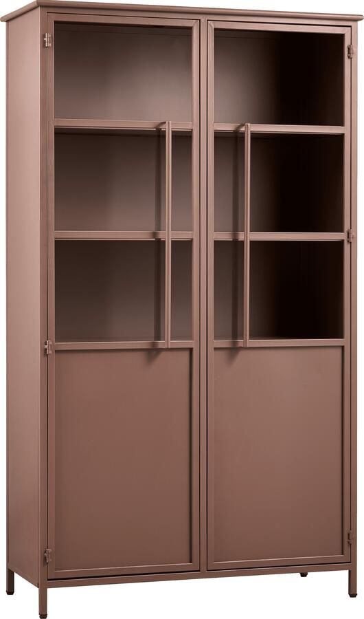 WOOOD Vitrinekast Exhibit met glazen deuren en veel opbergruimte h 170 cm x b 99 cm