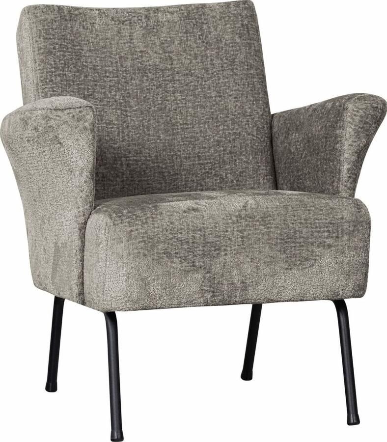 BePureHome | Muse Fauteuil Grof Geweven Stof Taupe | Zitmeubels woonkamer | Fauteuil
