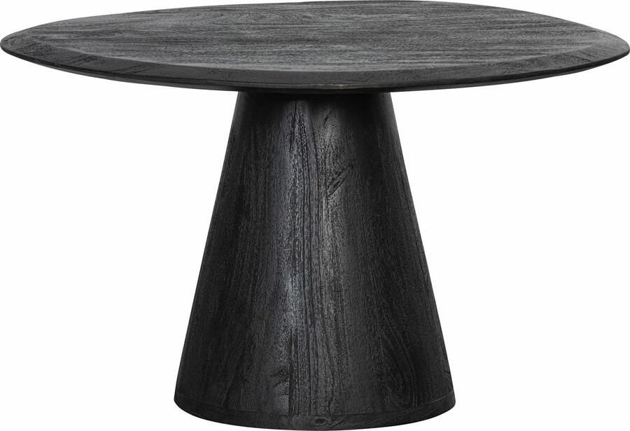 BePureHome | Posture Salontafel Hout Zwart -Ø70cm | Woonkamertafels | Salontafel