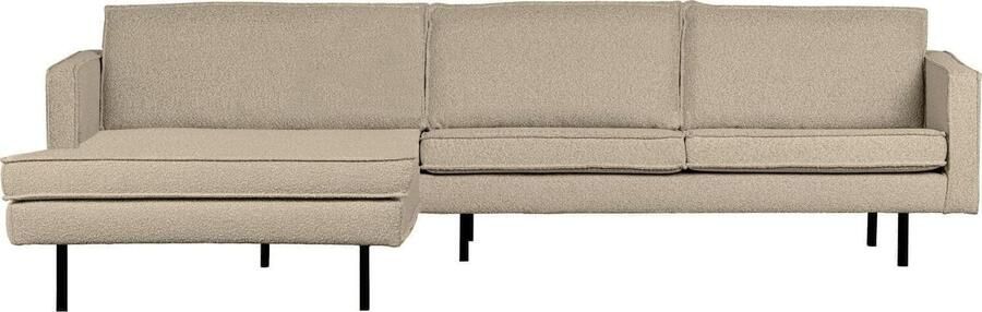 BePureHome | Rodeo chaise longue links boucle beige | Zitmeubels woonkamer | Hoekbank