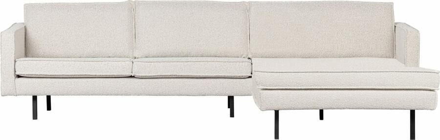 BePureHome | Rodeo Chaise Longue Links Bouclé Naturel | Zitmeubels woonkamer | Hoekbank