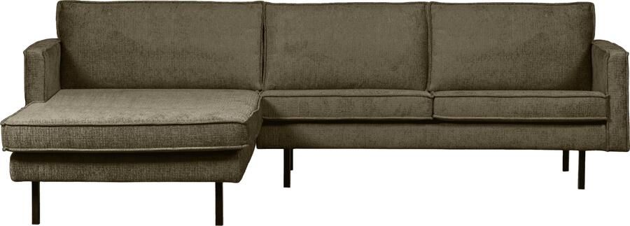 BePureHome | Rodeo chaise longue links structure velvet bonsai | Zitmeubels woonkamer | Hoekbank
