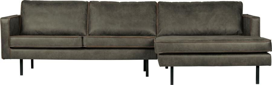 BePureHome | Rodeo Chaise Longue Rechts Army | Zitmeubels woonkamer | Hoekbank
