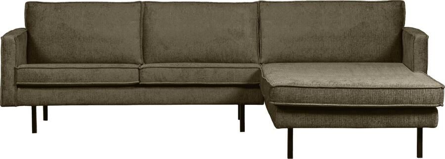 BePureHome | Rodeo chaise longue rechts structure velvet bonsai | Zitmeubels woonkamer | Hoekbank