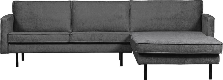 BePureHome | Rodeo chaise longue rechts structure velvet mountain | Zitmeubels woonkamer | Hoekbank