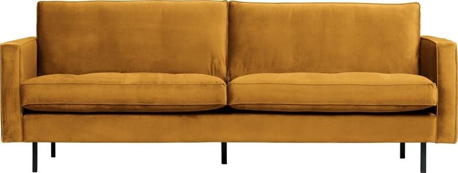 BePureHome | Rodeo Classic 2 5-zitsbank Velvet Oker | Zitmeubels woonkamer | 2 5-zitsbank