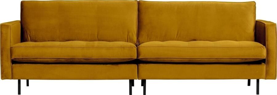 BePureHome | Rodeo Classic 3-zitsbank Velvet Oker | Zitmeubels woonkamer | 3-zitsbank