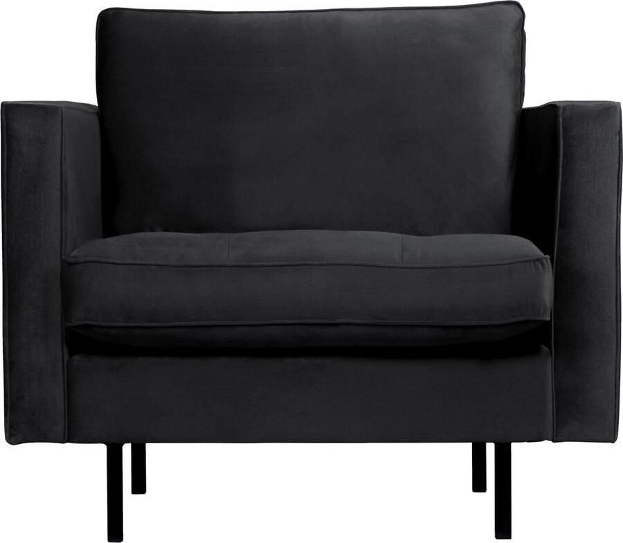 BePureHome | Rodeo Classic Fauteuil Velvet Antraciet | Zitmeubels woonkamer | Fauteuil