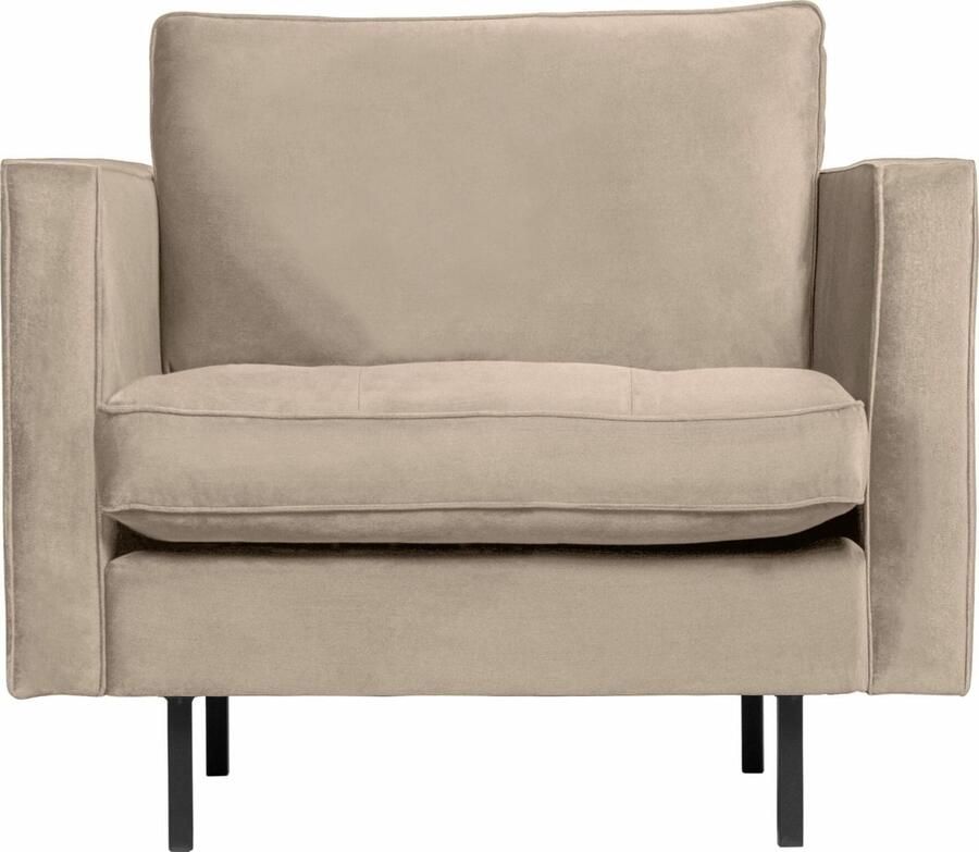 BePureHome | Rodeo Classic Fauteuil Velvet Khaki | Zitmeubels woonkamer | Fauteuil