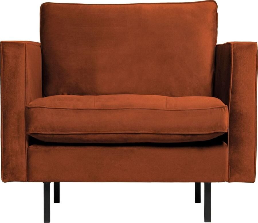BePureHome | Rodeo Classic Fauteuil Velvet Roest | Zitmeubels woonkamer | Fauteuil
