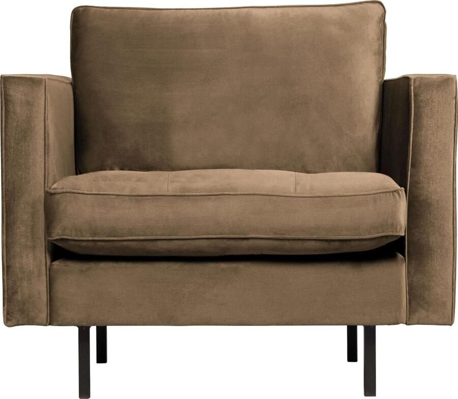 BePureHome | Rodeo Classic Fauteuil Velvet Taupe | Zitmeubels woonkamer | Fauteuil
