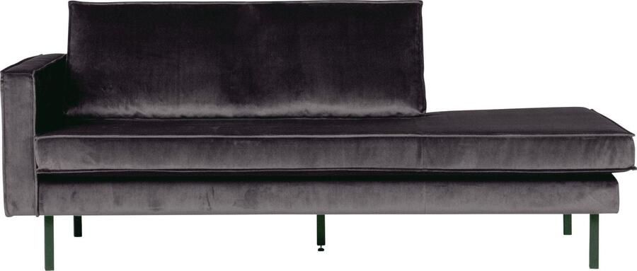BePureHome | Rodeo Daybed Left Velvet Antraciet | Zitmeubels woonkamer | 2-zitsbank