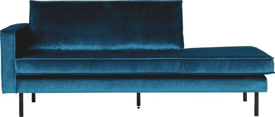 BePureHome | Rodeo Daybed Left Velvet Blue | Zitmeubels woonkamer | 2-zitsbank
