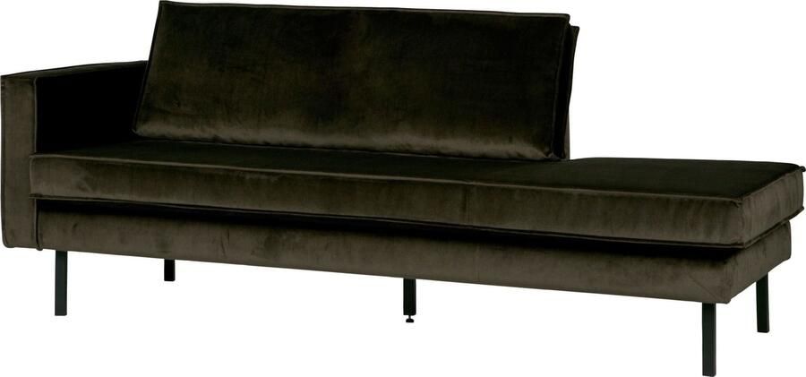 BePureHome | Rodeo Daybed Left Velvet Dark Green Hunter | Zitmeubels woonkamer | 2-zitsbank