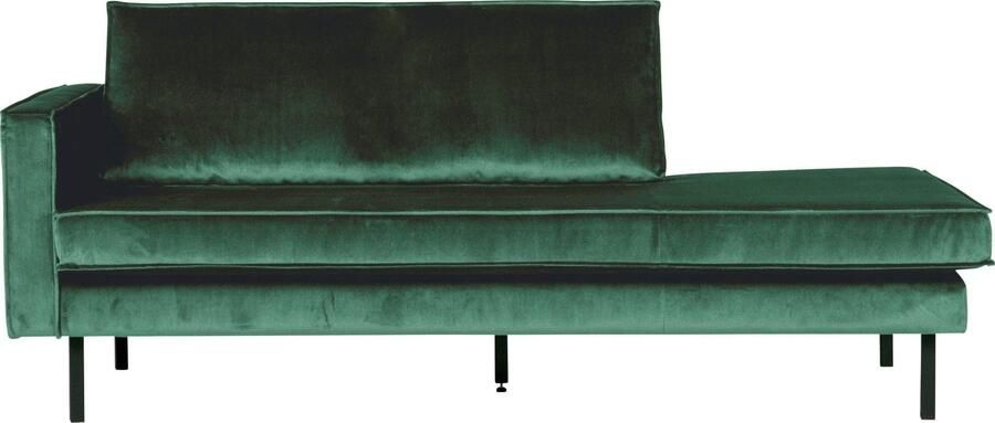BePureHome | Rodeo Daybed Left Velvet Green Forest | Zitmeubels woonkamer | 2-zitsbank