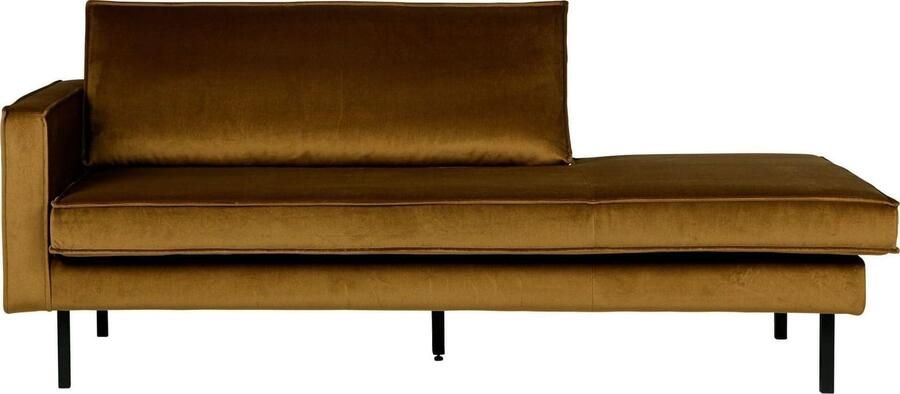 BePureHome | Rodeo Daybed Left Velvet Honing Geel | Zitmeubels woonkamer | 2-zitsbank