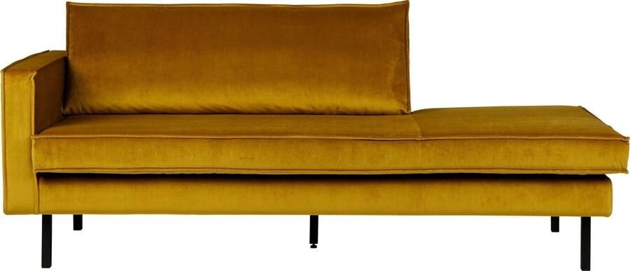 BePureHome | Rodeo Daybed Left Velvet Oker | Zitmeubels woonkamer | 2-zitsbank