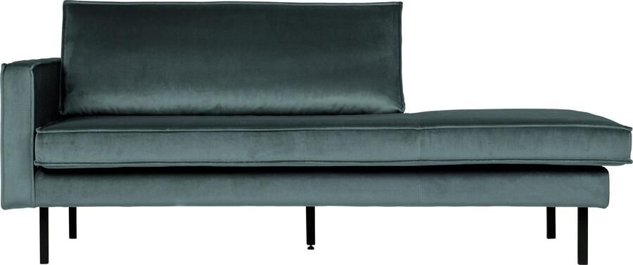 BePureHome | Rodeo Daybed Left Velvet Teal | Zitmeubels woonkamer | 2-zitsbank